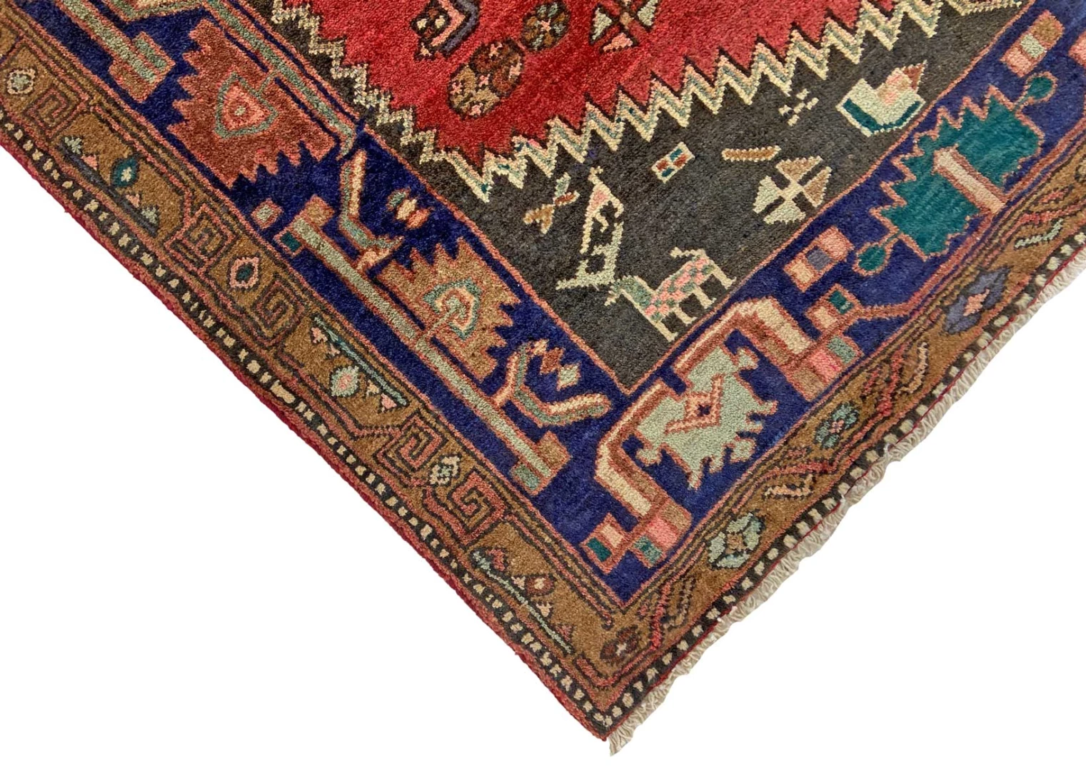 Hamadan Perserteppich 218 × 137 cm aus Wolle, handgeknüpft