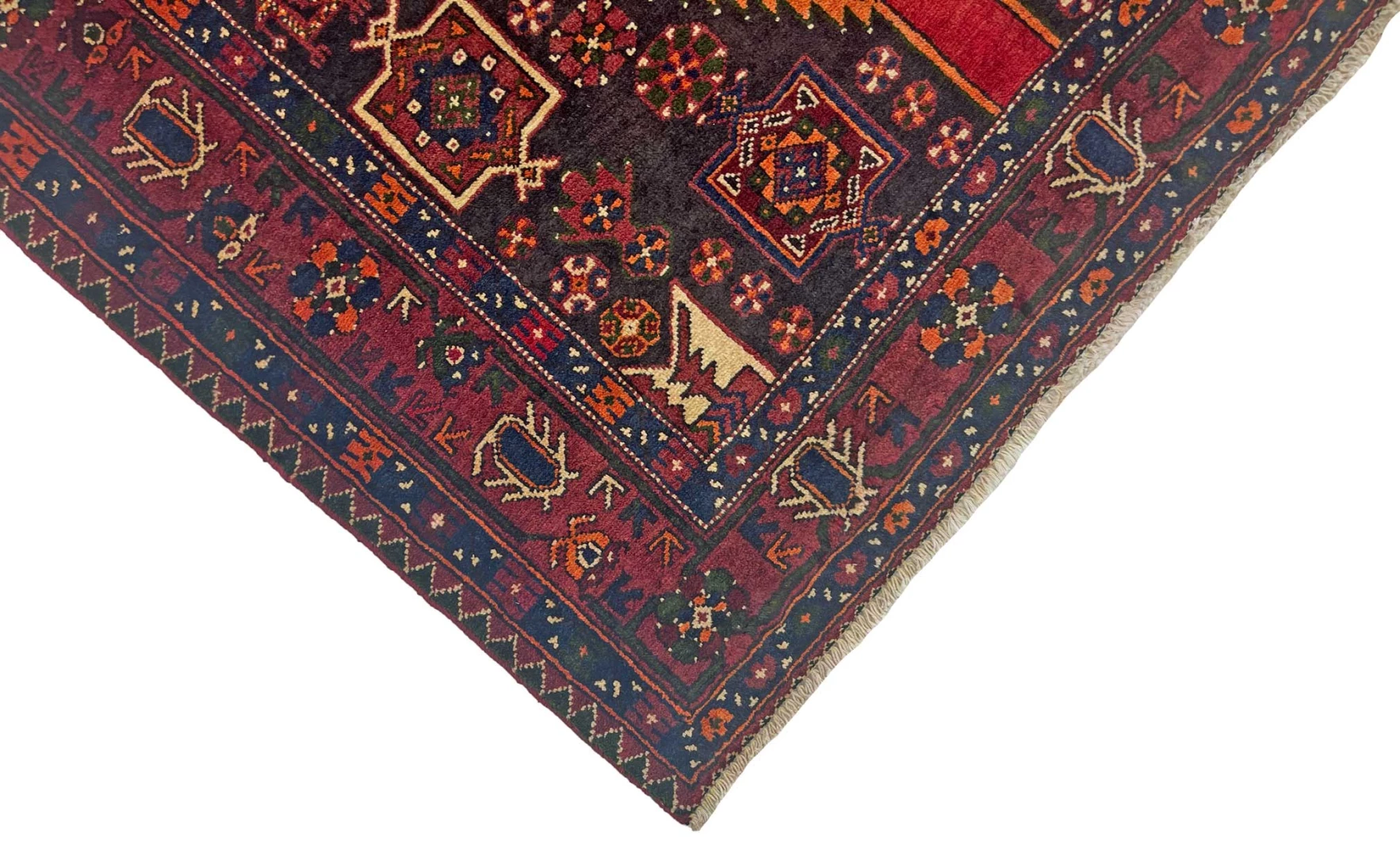 Handgeknüpfter Hamadan Perserteppich, 219 × 146 cm, Wolle