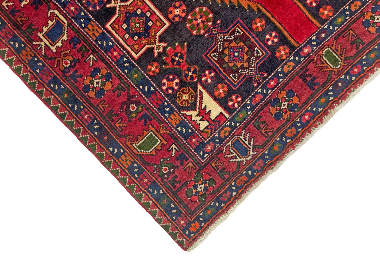 Handgeknüpfter Hamadan Perserteppich 222 × 141 cm