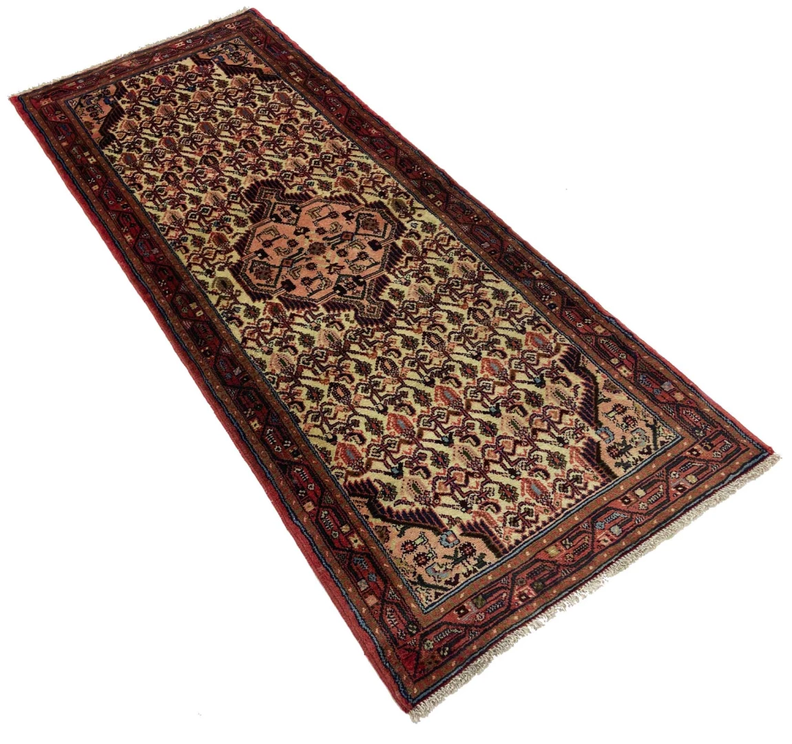 Hamadan Perserteppich aus Iran, 224 × 88 cm