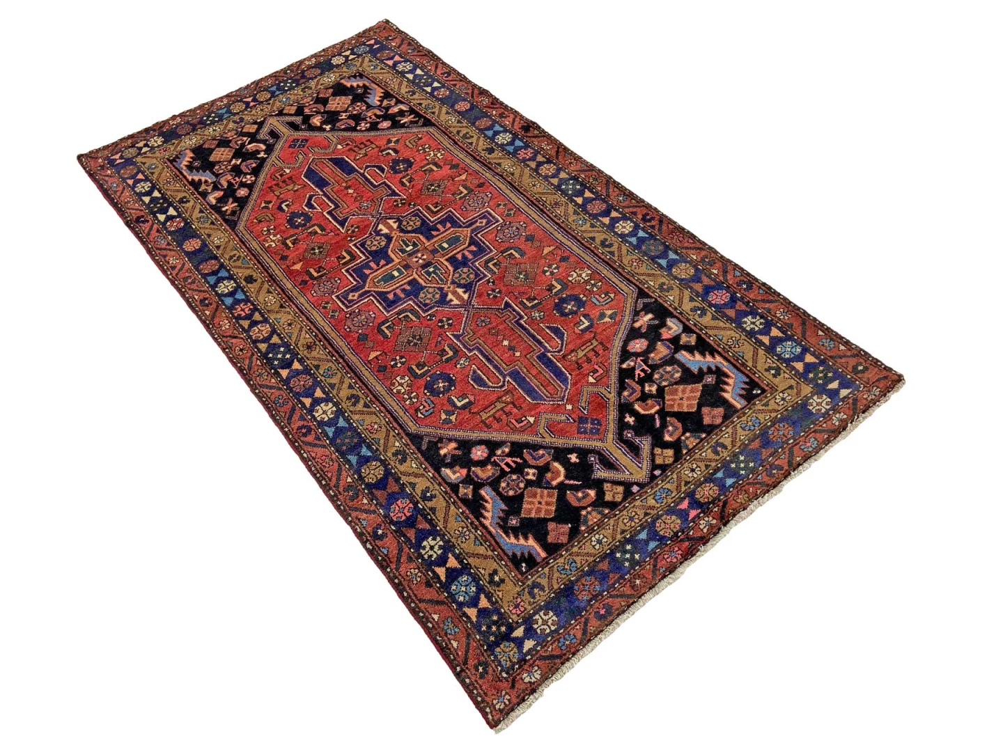 Handgeknüpfter Hamadan Perserteppich 227 × 128 cm