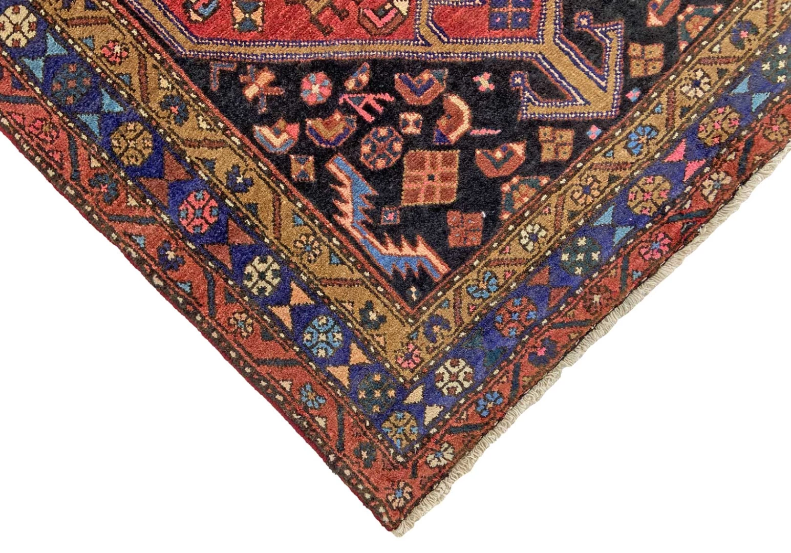 Handgeknüpfter Hamadan Perserteppich 227 × 128 cm