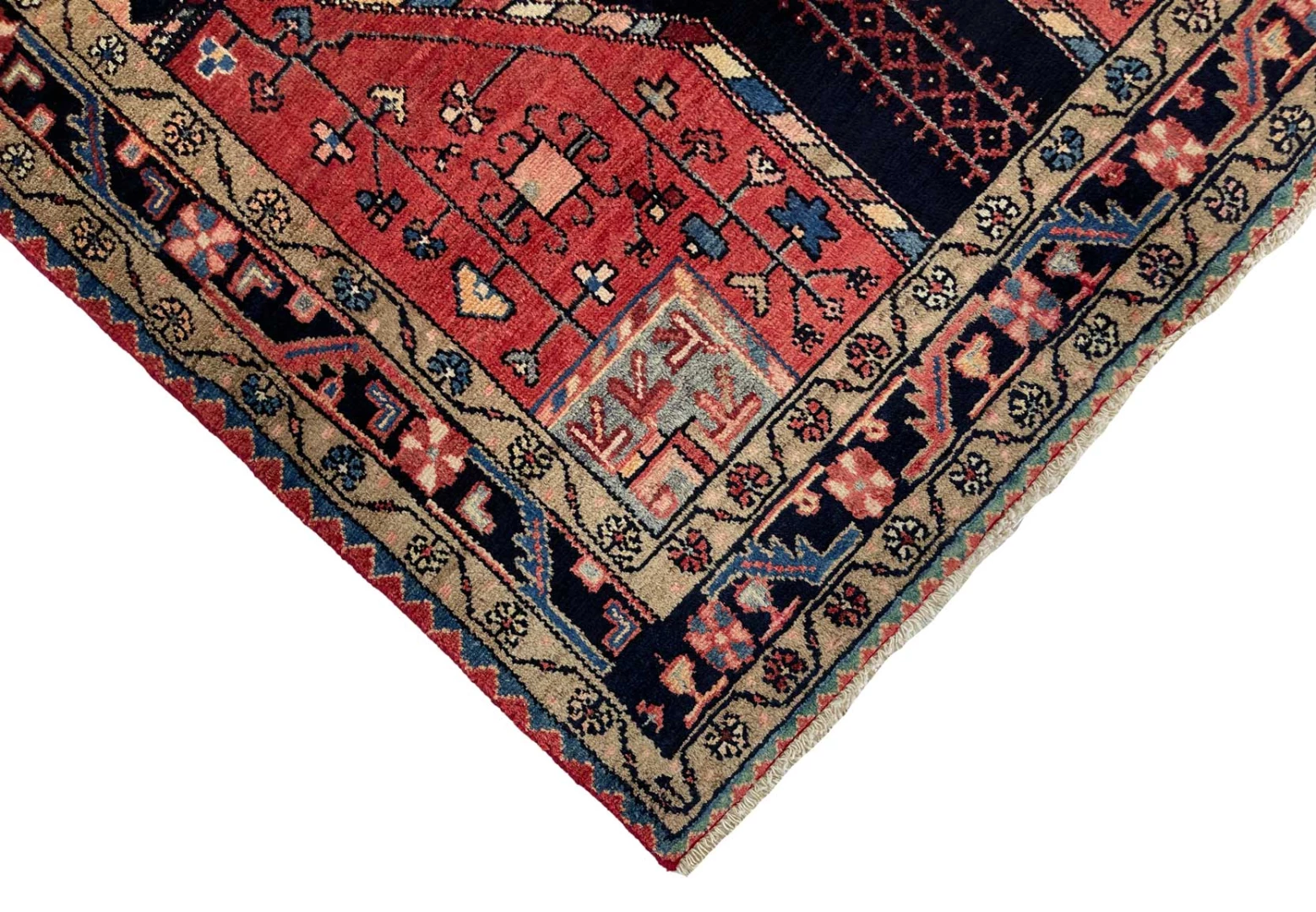 Handgeknüpfter Hamadan Orientteppich, 232 × 134 cm, Wolle