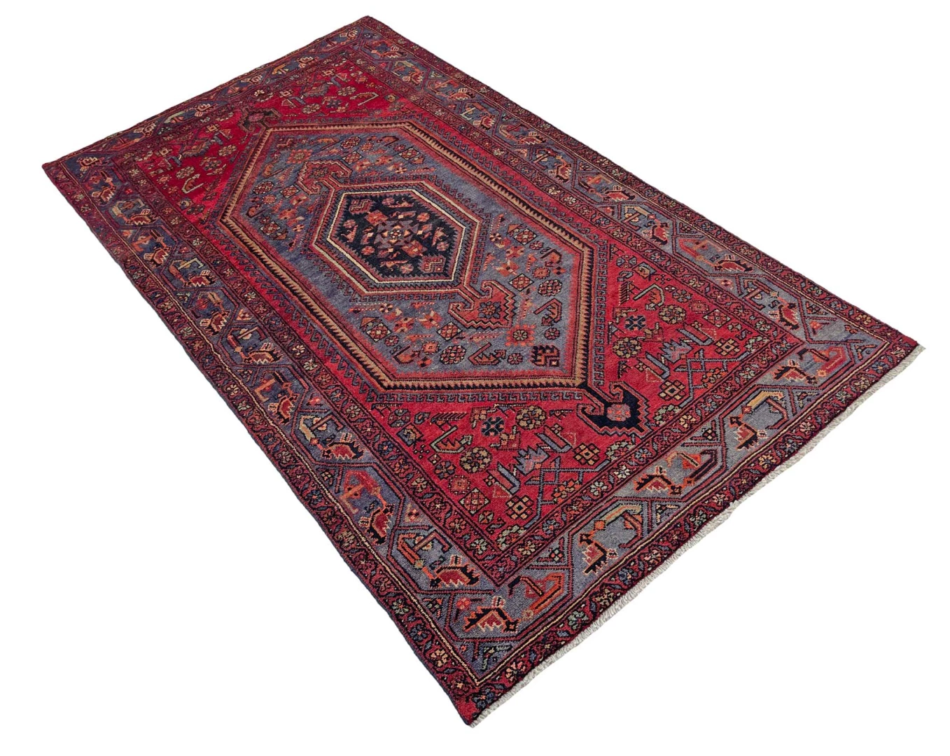 Hamadan Perserteppich 237 × 131 cm aus Wolle, handgeknüpft