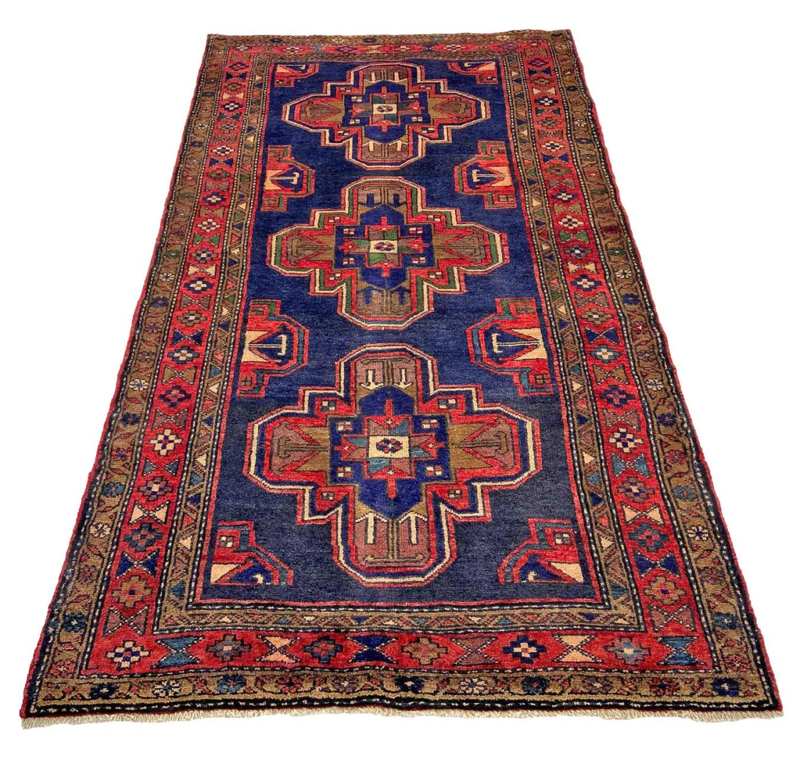 Hamadan Perserteppich 237 × 131 cm aus Wolle, handgeknüpft