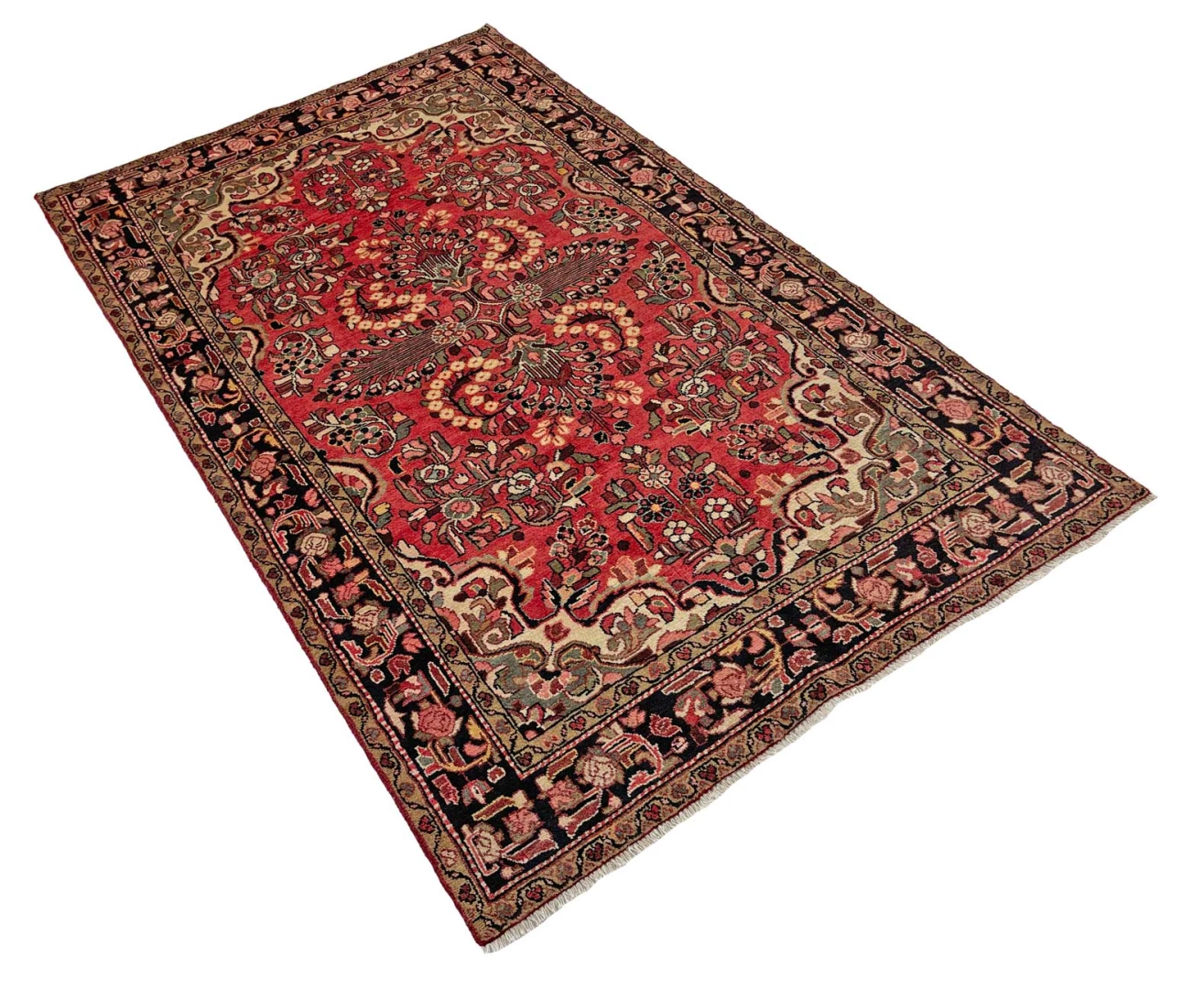 Hamadan Perserteppich 245 × 144 cm aus Wolle, handgeknüpft