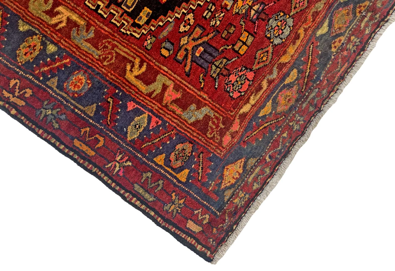 Handgeknüpfter Hamadan Perserteppich 246 × 145 cm