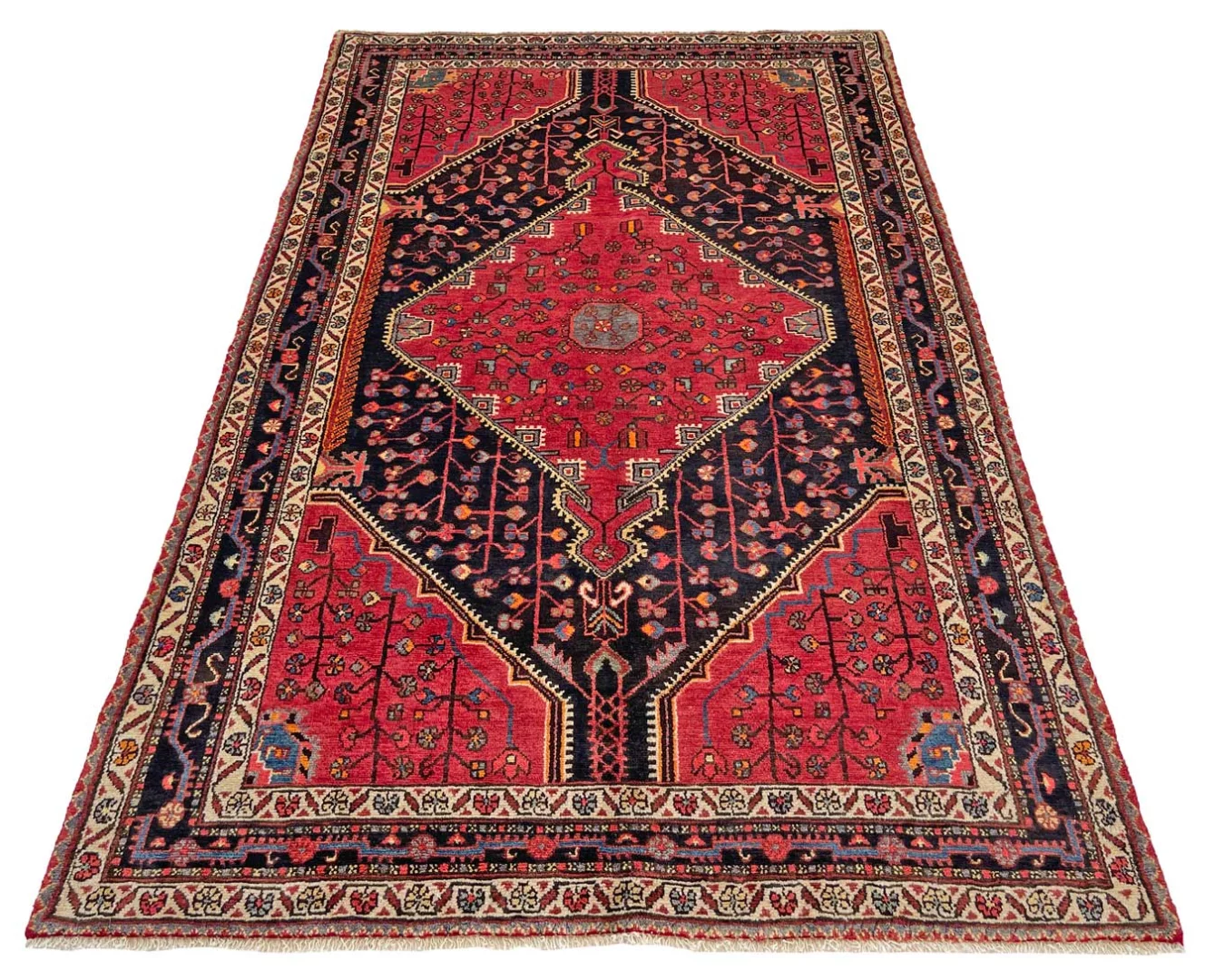 Handgeknüpfter Hamadan Perserteppich 248 × 153 cm