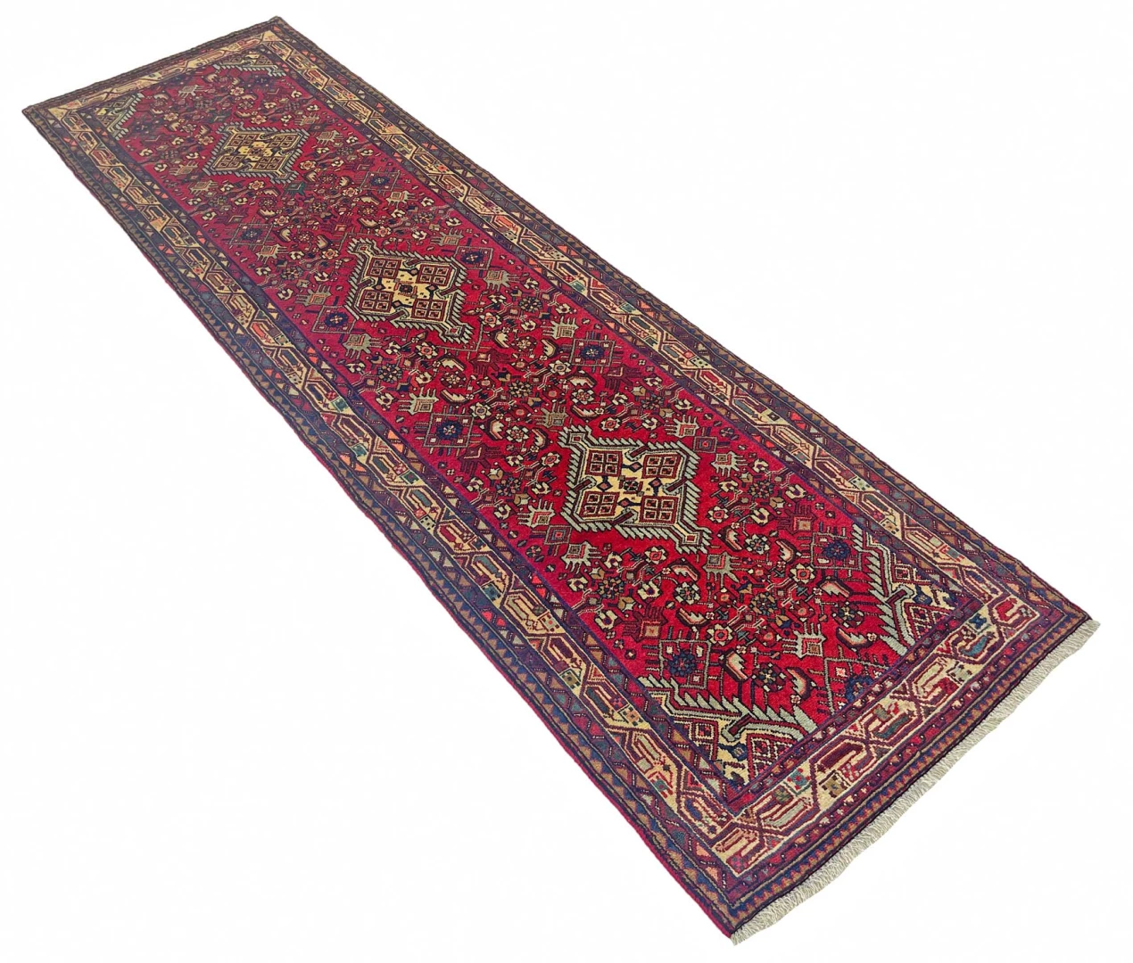 Handgeknüpfter Hamadan Perserteppich 293 × 81 cm