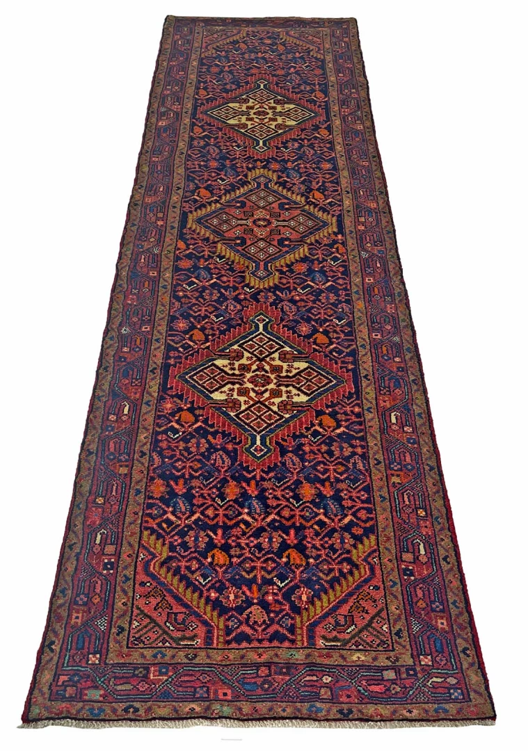 Handgeknüpfter Hamadan Perserteppich 295 × 86 cm