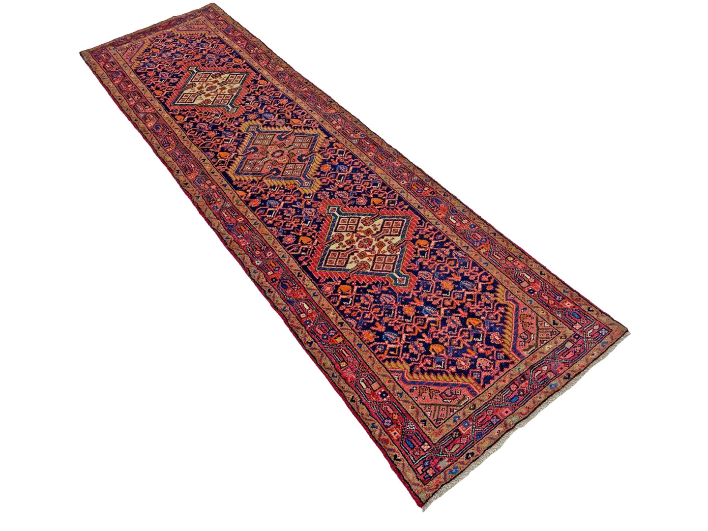 Handgeknüpfter Hamadan Perserteppich 295 × 86 cm