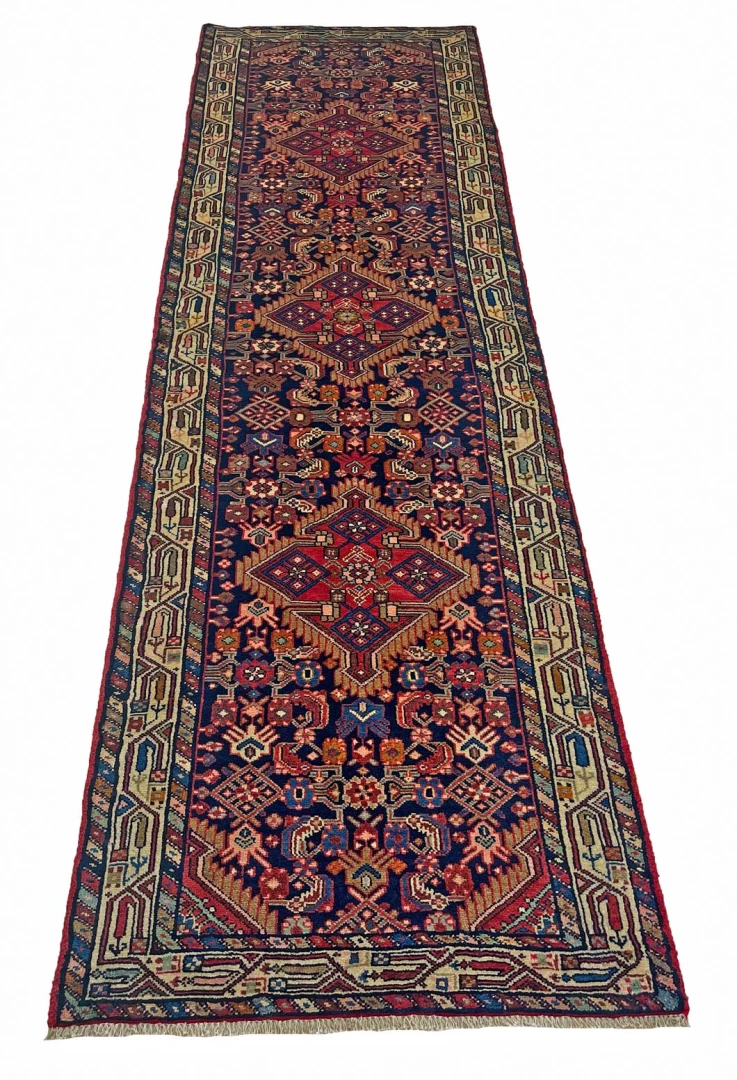 Handgeknüpfter Hamadan Perserteppich 299 × 82 cm