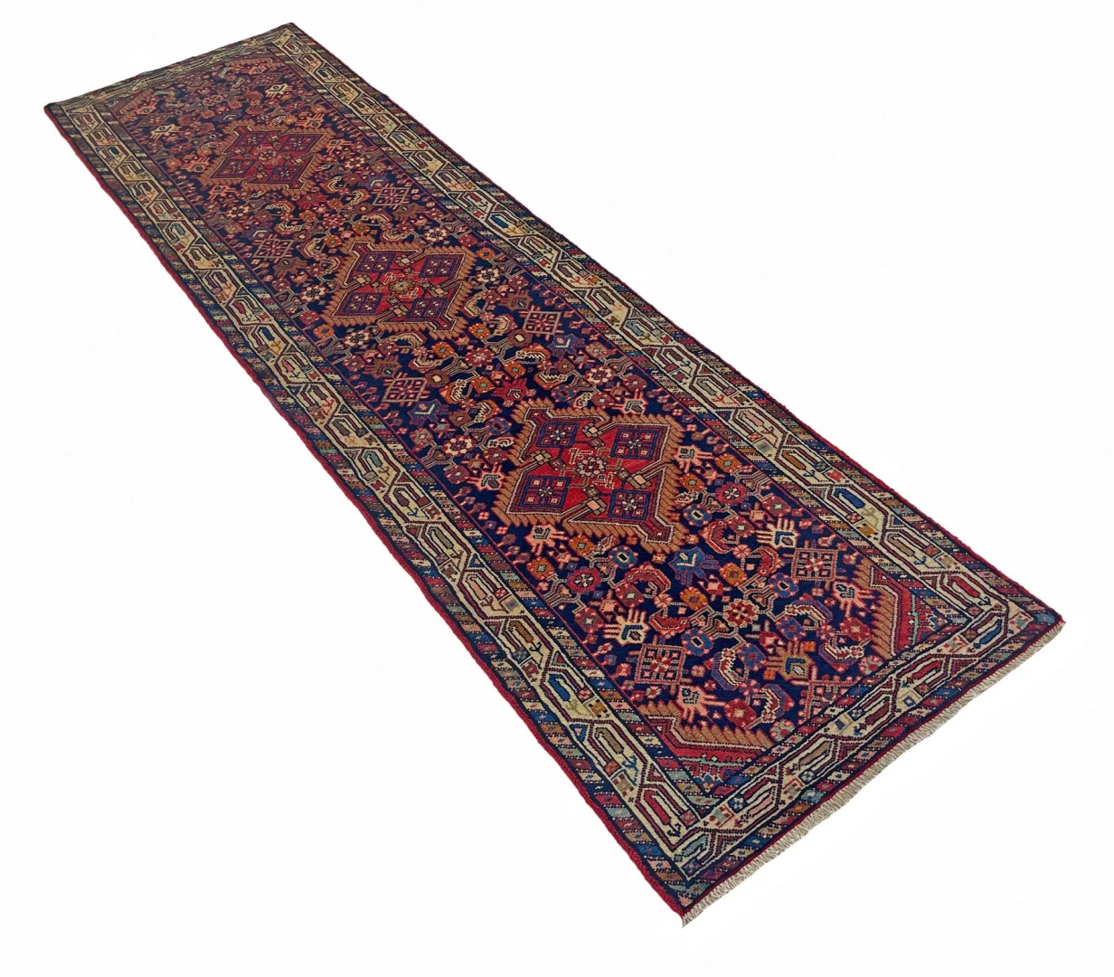 Handgeknüpfter Hamadan Perserteppich 299 × 82 cm