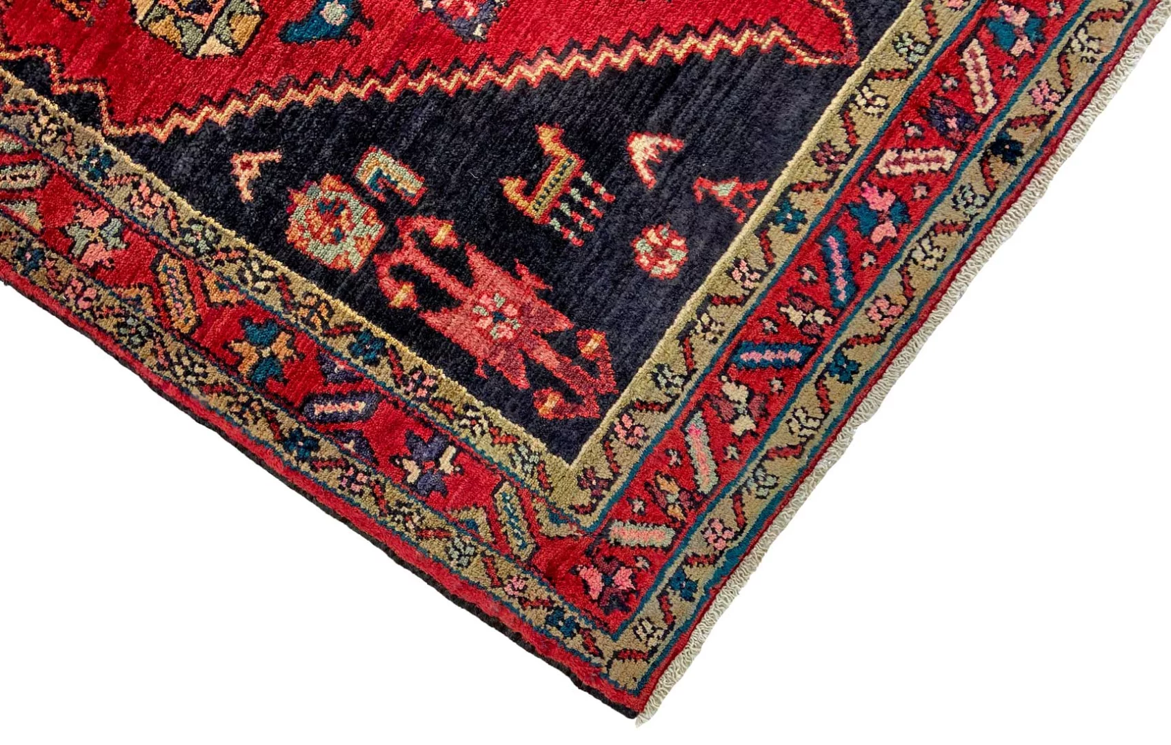 Handgeknüpfter Hamadan Perserteppich 304 × 113 cm