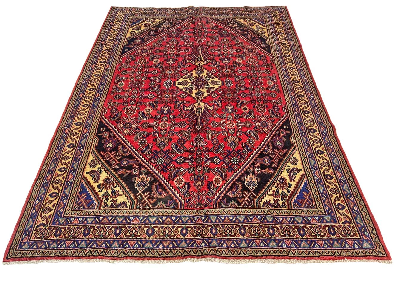 Handgeknüpfter Hamadan Perserteppich 306 × 216 cm