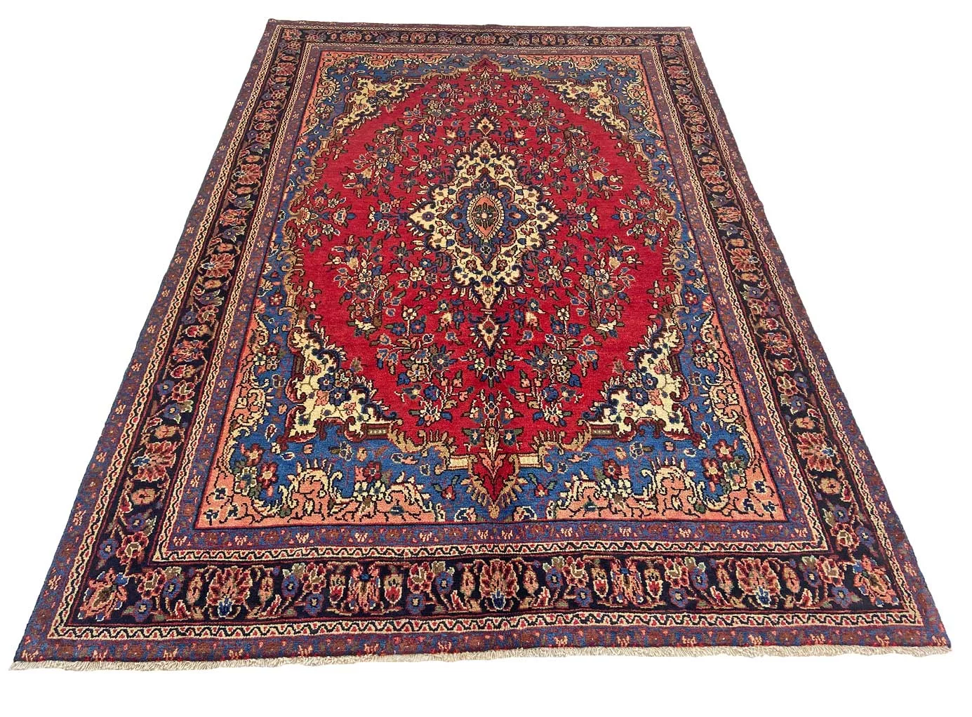 Hamadan Perserteppich 307 × 208 cm aus Wolle, handgeknüpft