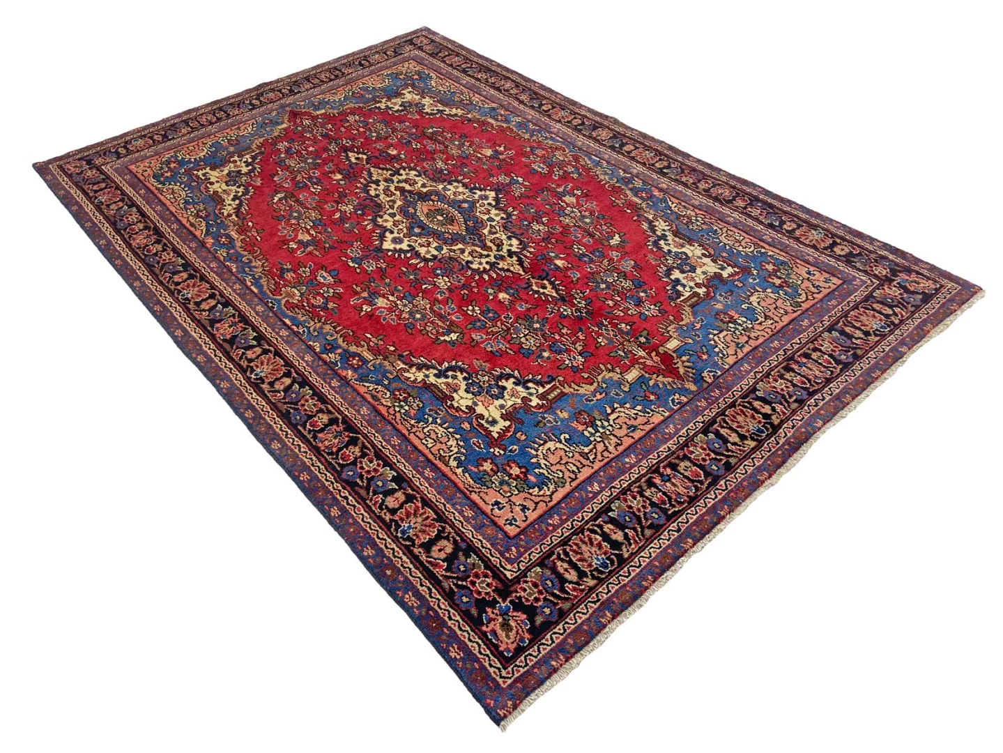 Hamadan Perserteppich 307 × 208 cm aus Wolle, handgeknüpft