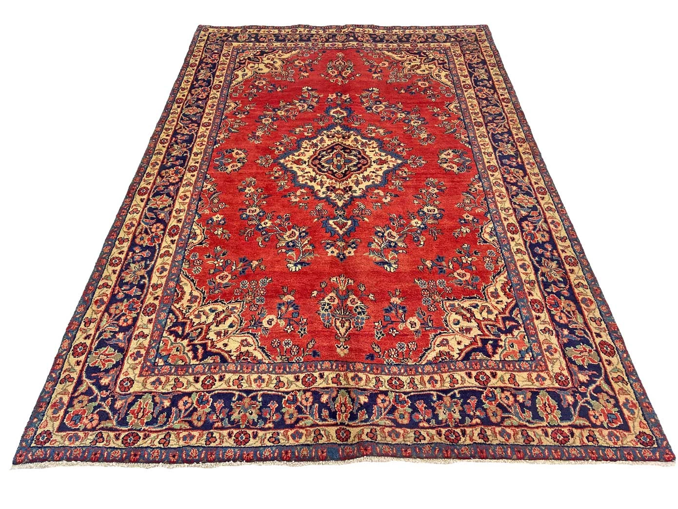 Hamadan Perserteppich 317 × 214 cm aus Wolle, handgeknüpft