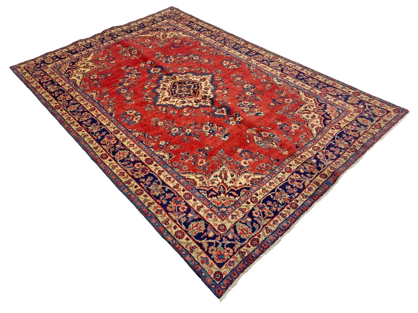 Hamadan Perserteppich 317 × 214 cm aus Wolle, handgeknüpft