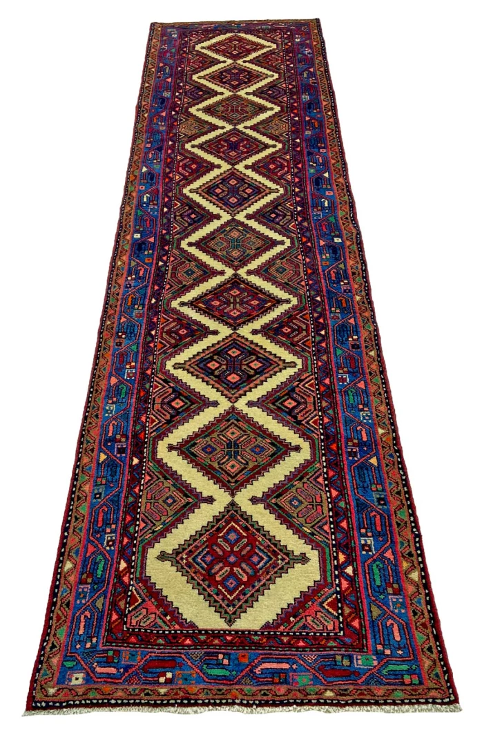 Handgeknüpfter Hamadan Perserteppich 318 × 81 cm