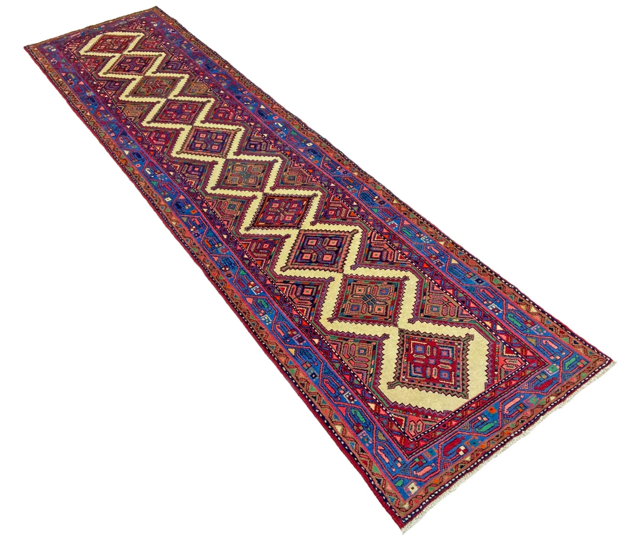 Handgeknüpfter Hamadan Perserteppich 318 × 81 cm