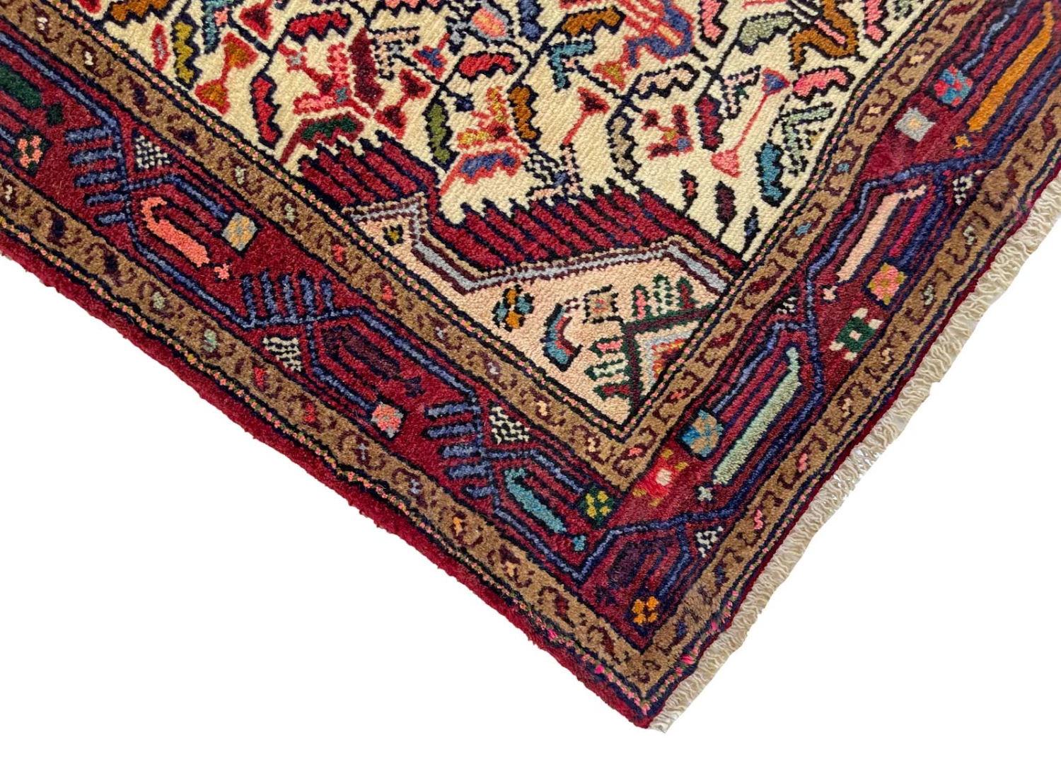 Handgeknüpfter Hamadan Perserteppich, 322 × 79 cm, Wolle