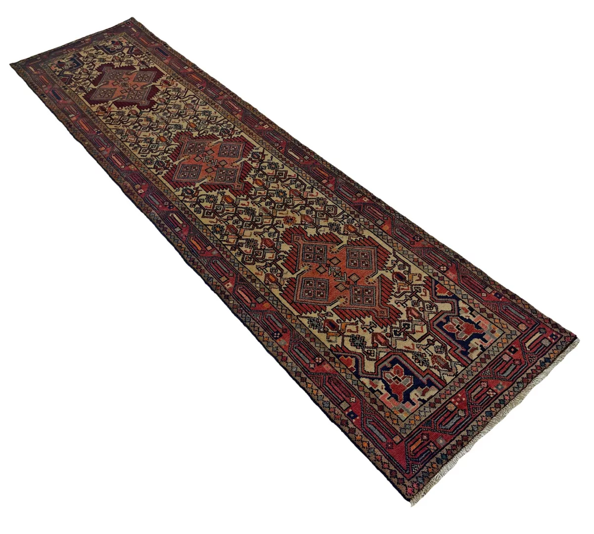 Handgeknüpfter Hamadan Perserteppich 325 × 80 cm