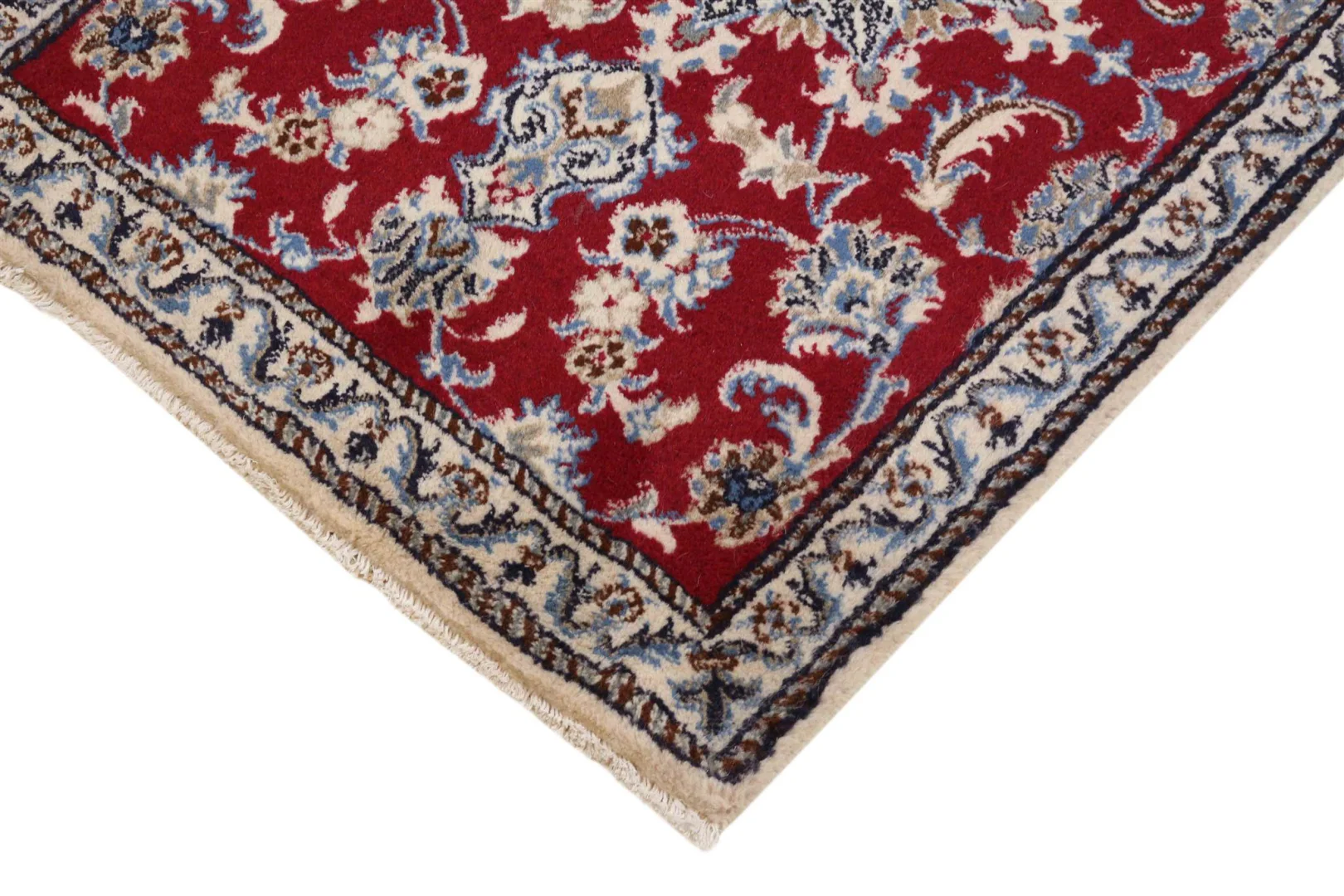 Handgeknüpfter Nain Perserteppich, 197 × 79 cm, Wolle & Seide