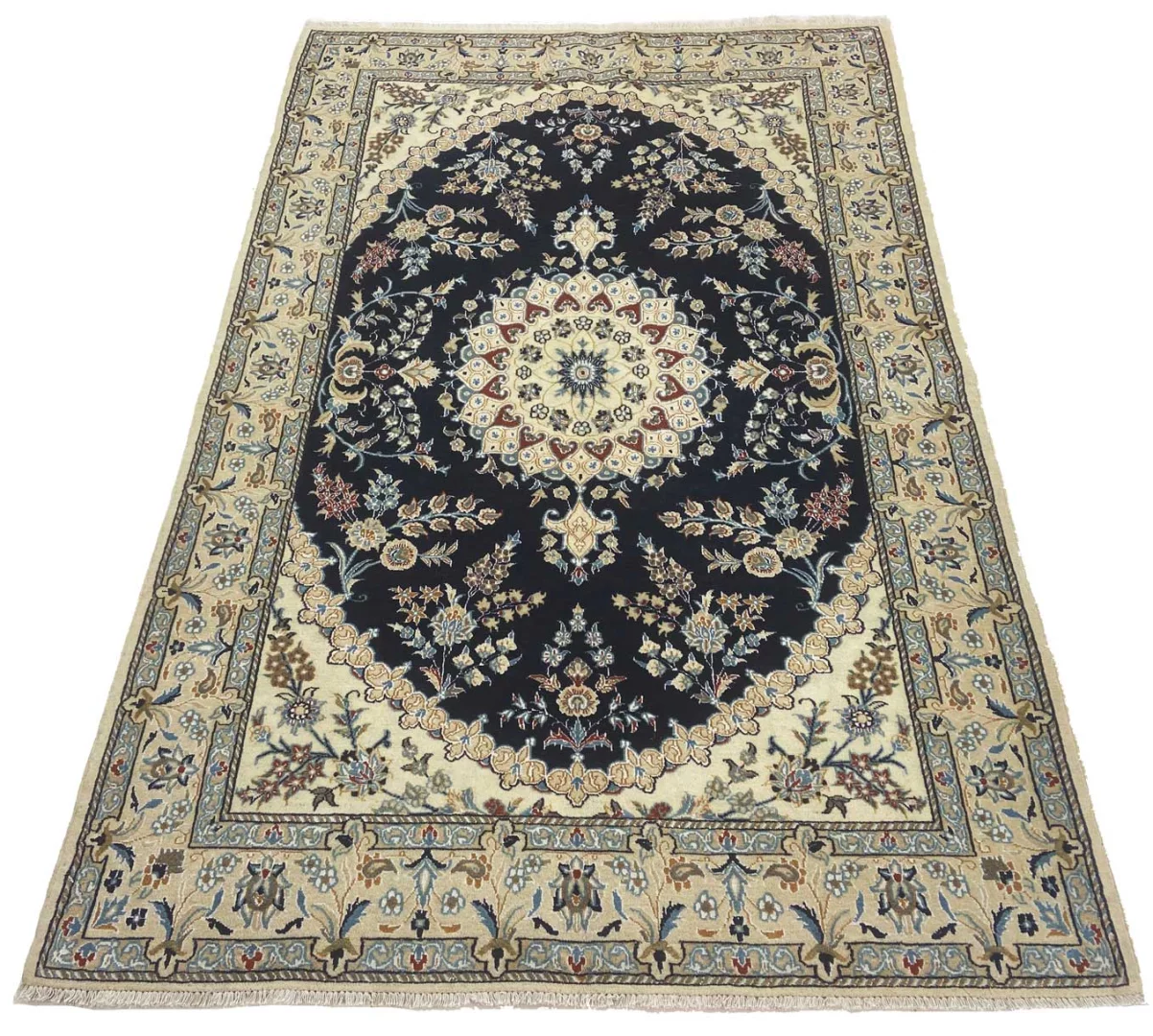 Nain Perserteppich 198 × 124 cm aus Wolle, handgeknüpft