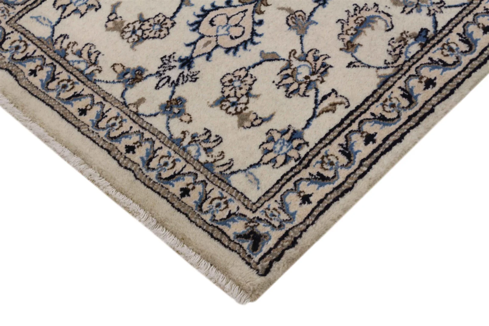 nain-teppich-204-x-77-cm-9-lah-mit-floralen-mustern-handgeknupft-3 Nain Perserteppich 204 × 77 cm aus Wolle, handgeknüpft