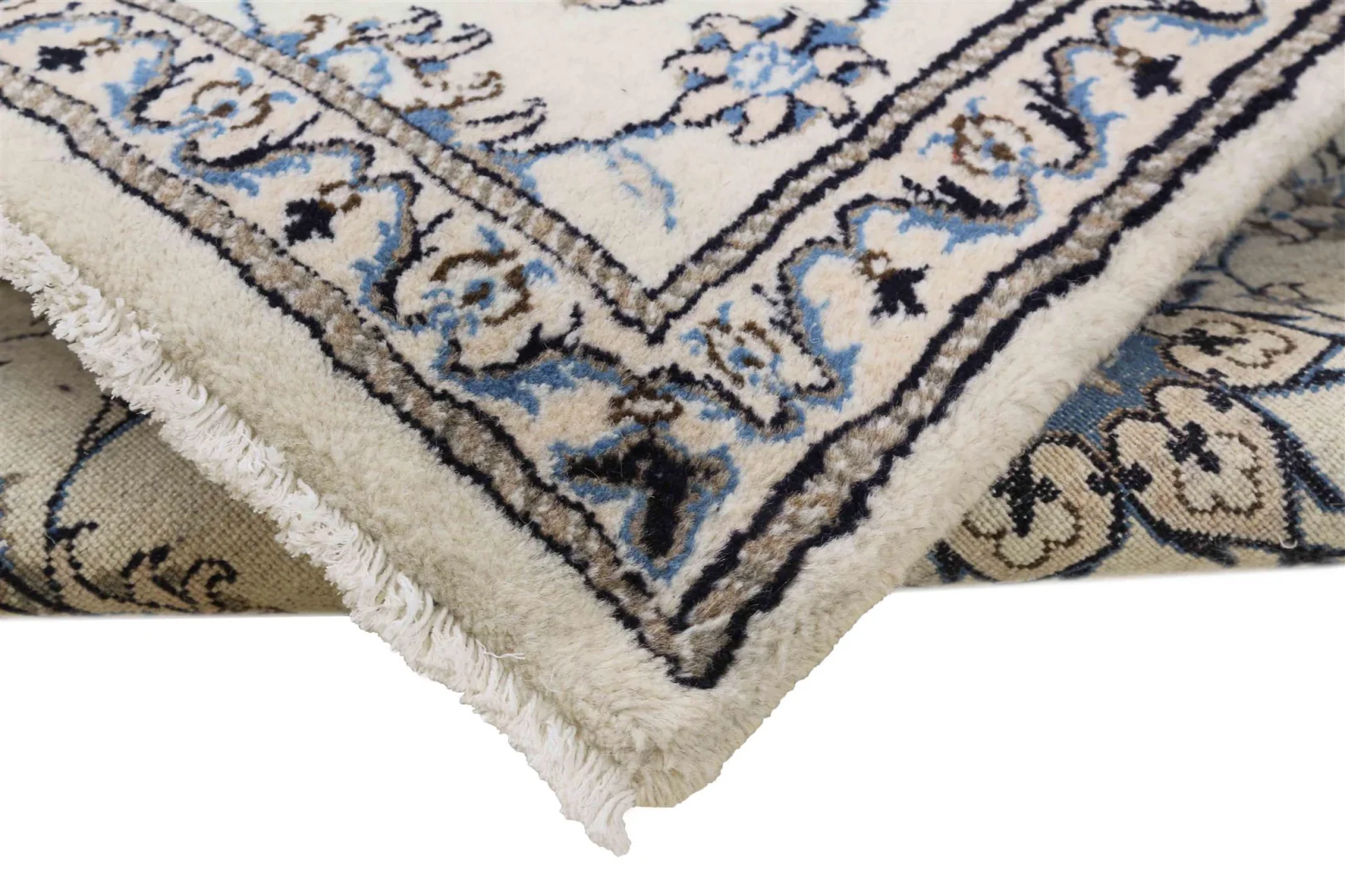 nain-teppich-204-x-77-cm-9-lah-mit-floralen-mustern-handgeknupft-4 Nain Perserteppich 204 × 77 cm aus Wolle, handgeknüpft