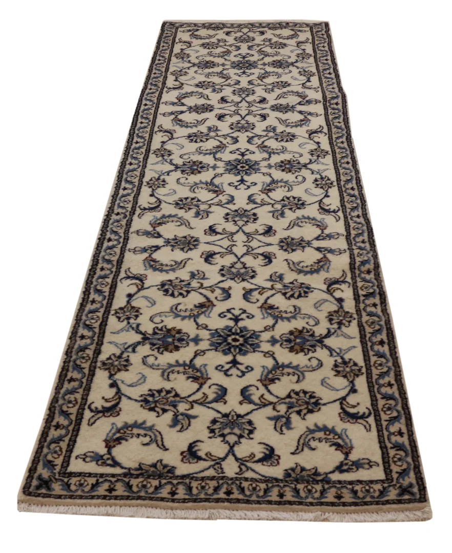 Nain Perserteppich 292 × 81 cm aus Wolle & Seide, handgeknüpft