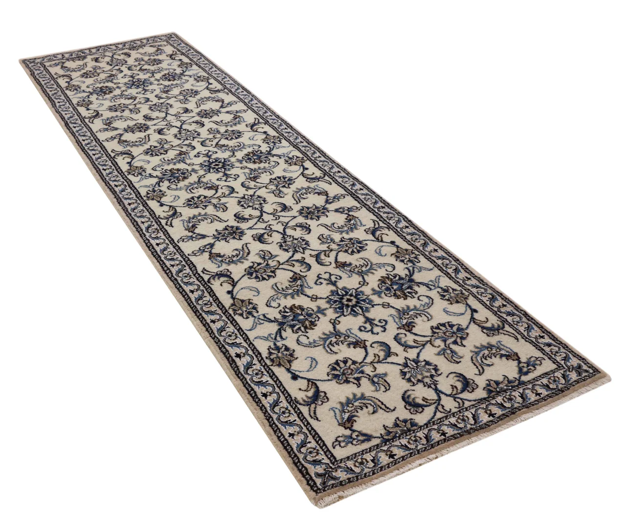 Nain Perserteppich 294 × 81 cm aus Wolle & Seide, handgeknüpft