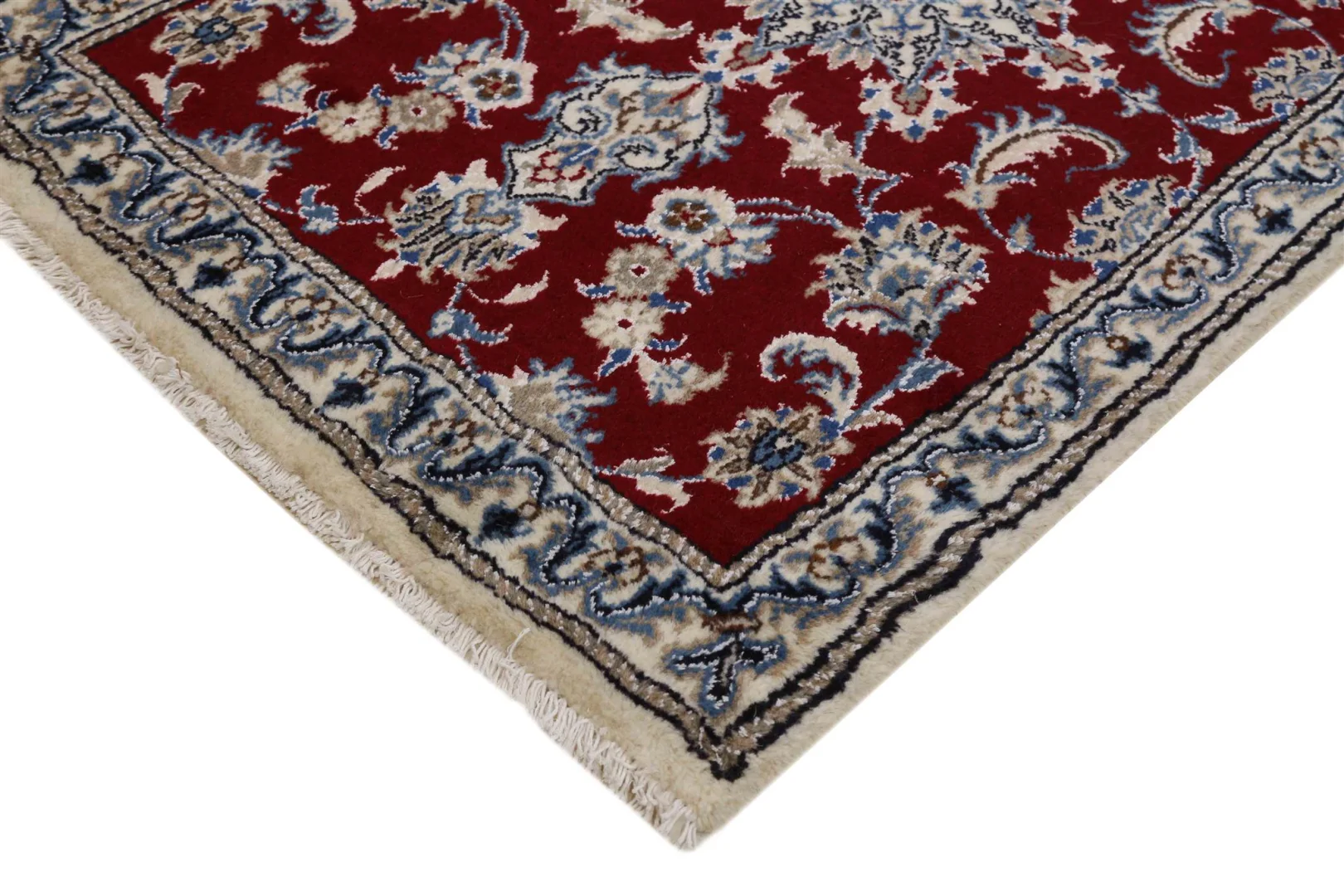 nain-teppich-299-x-78-cm-9-lah-floral-handgeknupft-perserteppich-3 Handgeknüpfter Nain Perserteppich, 299 × 78 cm, Wolle & Seide