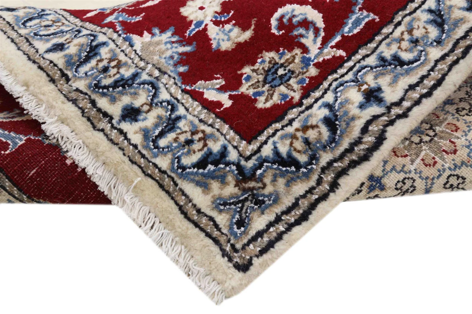 nain-teppich-299-x-78-cm-9-lah-floral-handgeknupft-perserteppich-4 Handgeknüpfter Nain Perserteppich, 299 × 78 cm, Wolle & Seide