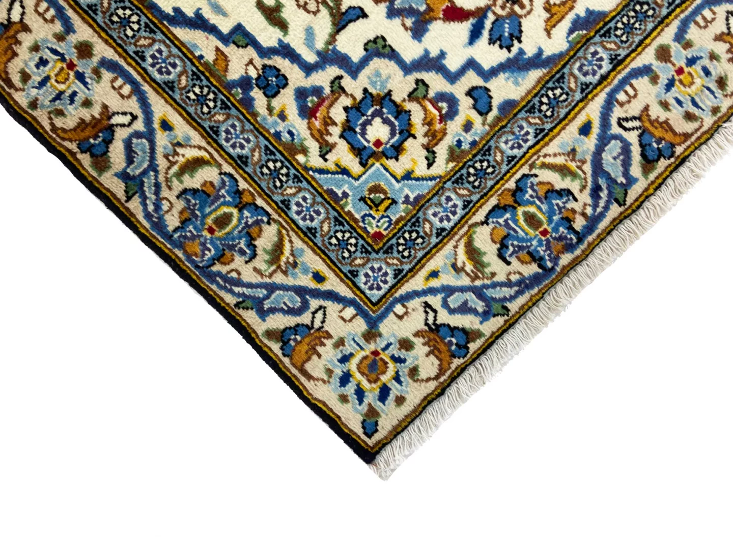 Handgeknüpfter Kashan Perserteppich, 137 × 91 cm, Wolle