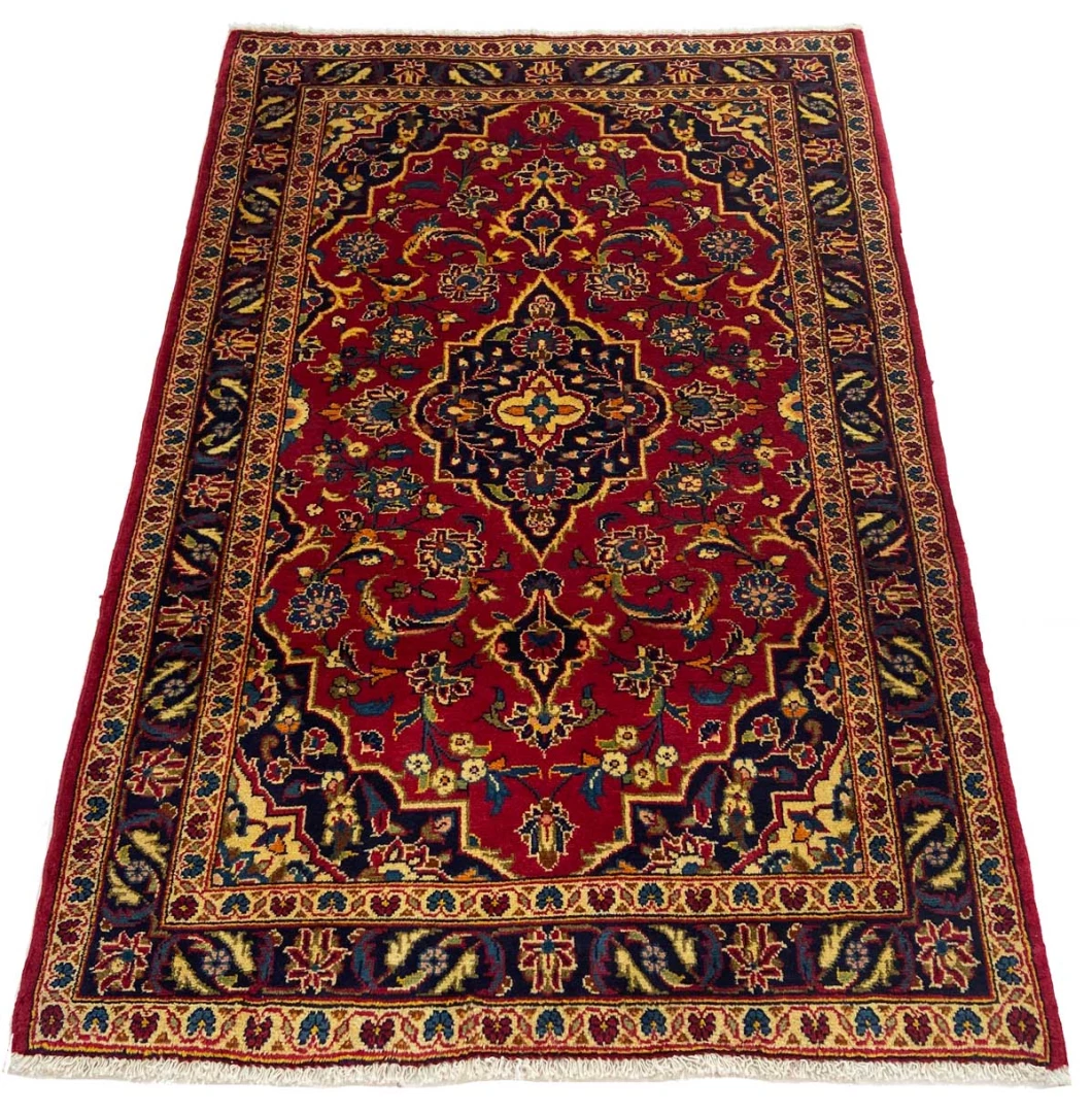 Handgeknüpfter Kashan Perserteppich, 149 × 99 cm, Wolle
