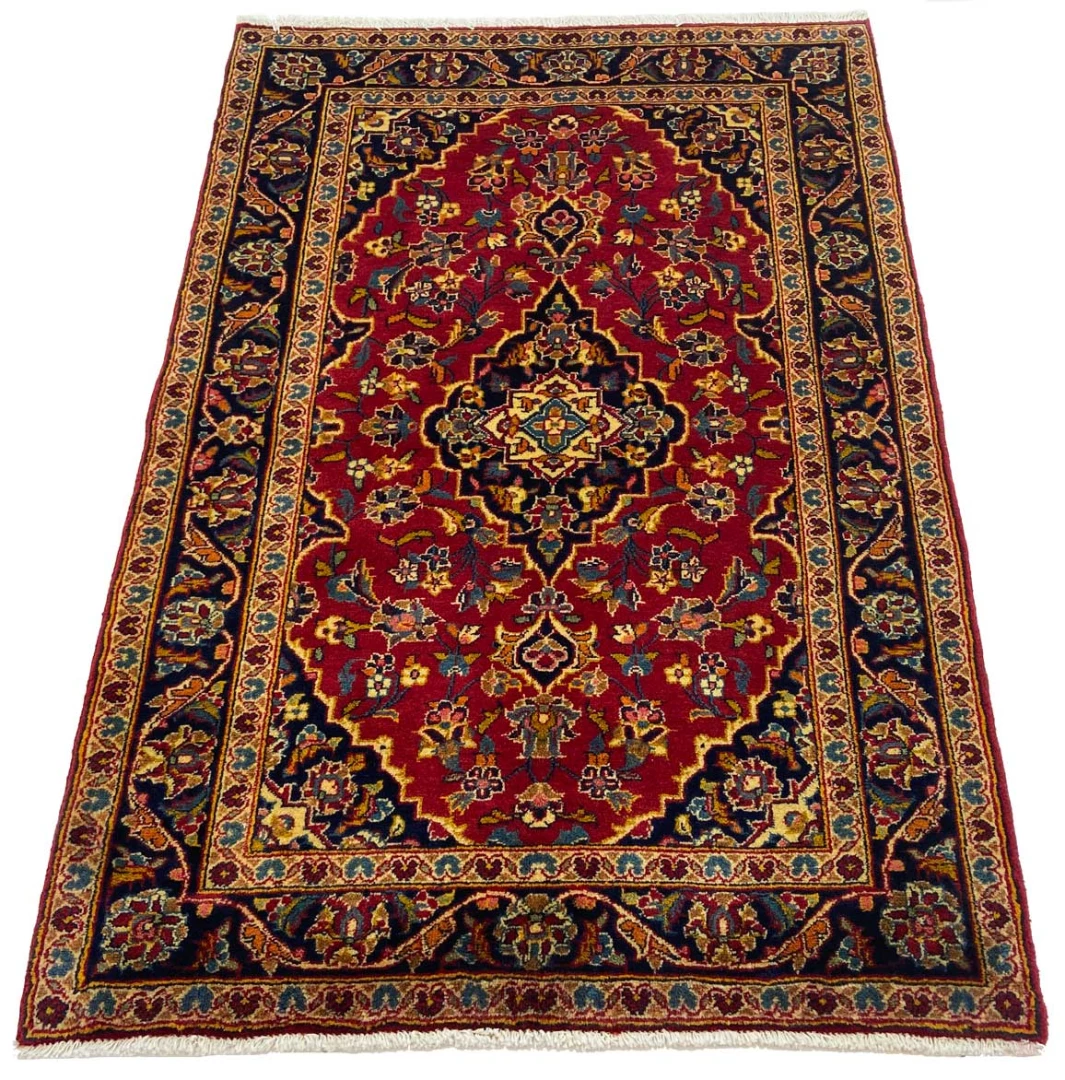 Handgeknüpfter Kashan Perserteppich 152 × 101 cm