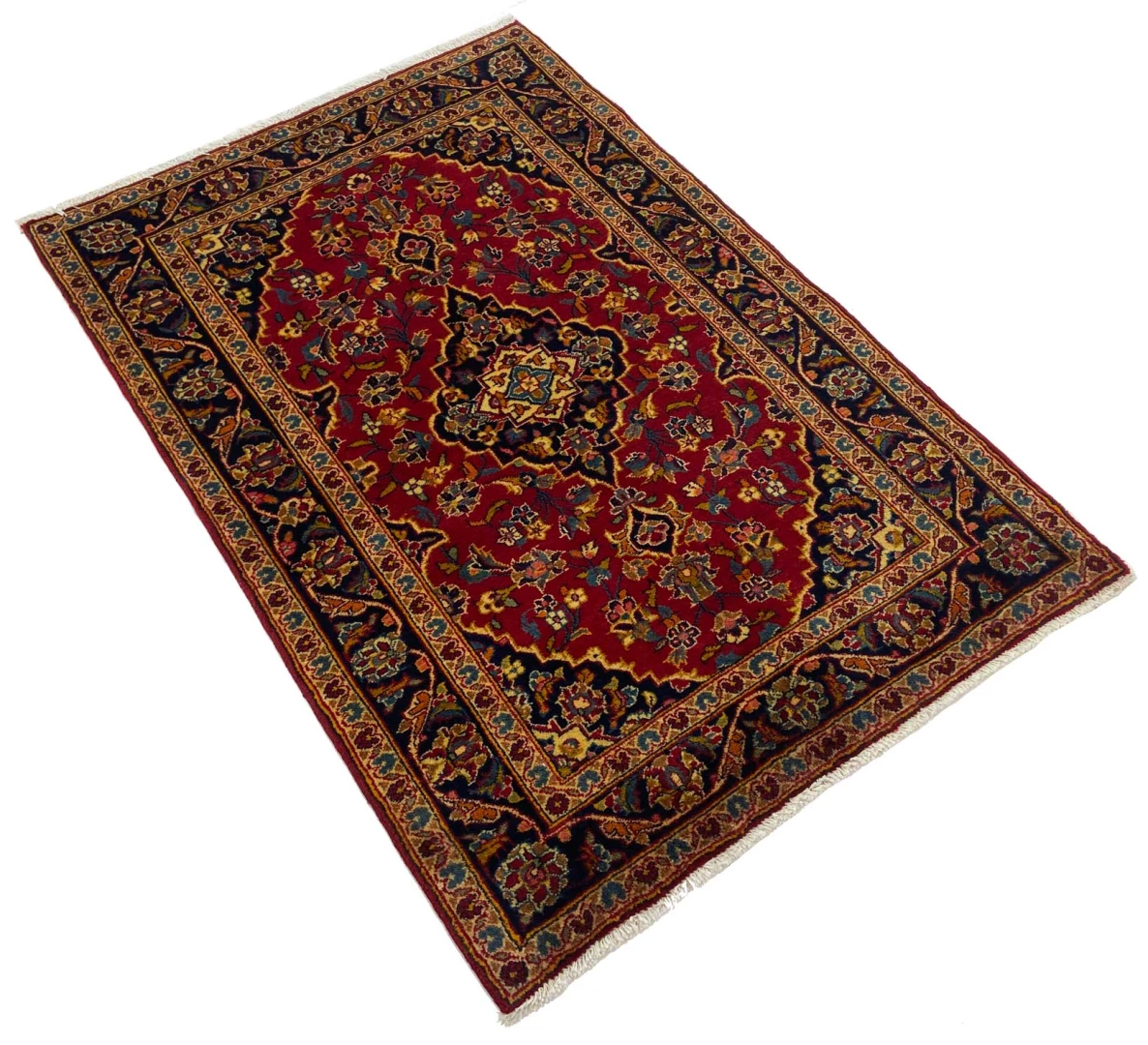 Handgeknüpfter Kashan Perserteppich 152 × 101 cm