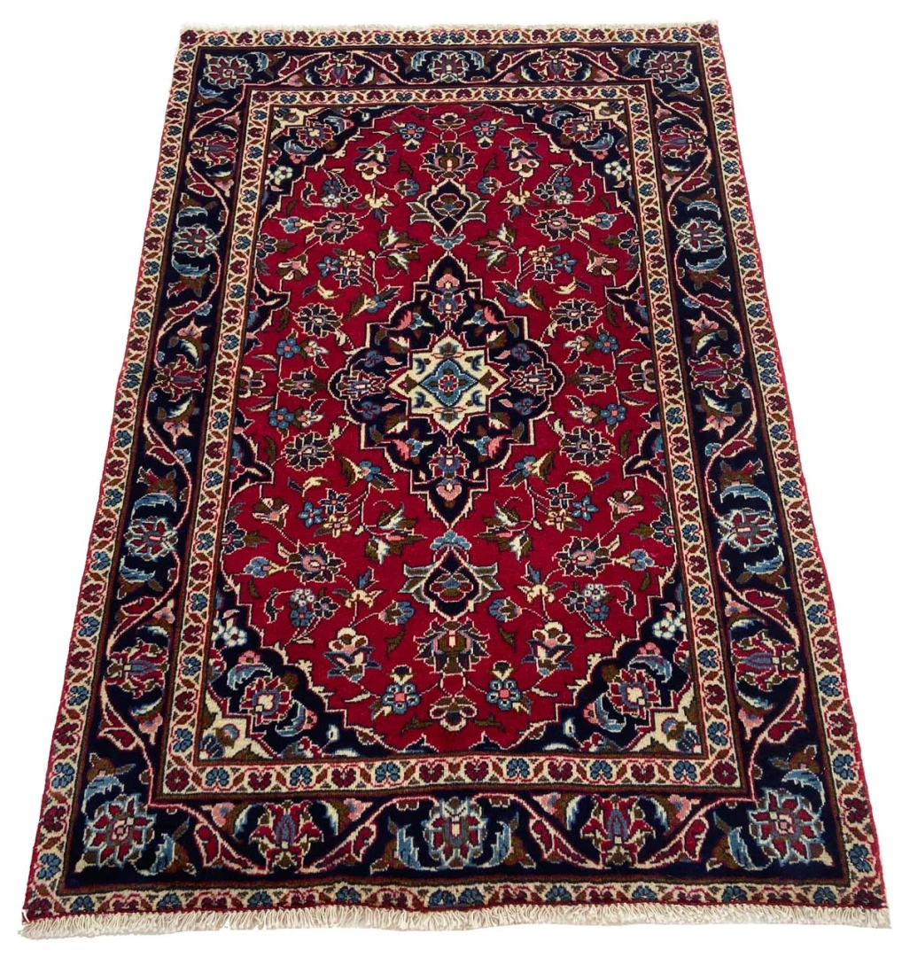 Kashan Perserteppich aus Iran, 152 × 97 cm