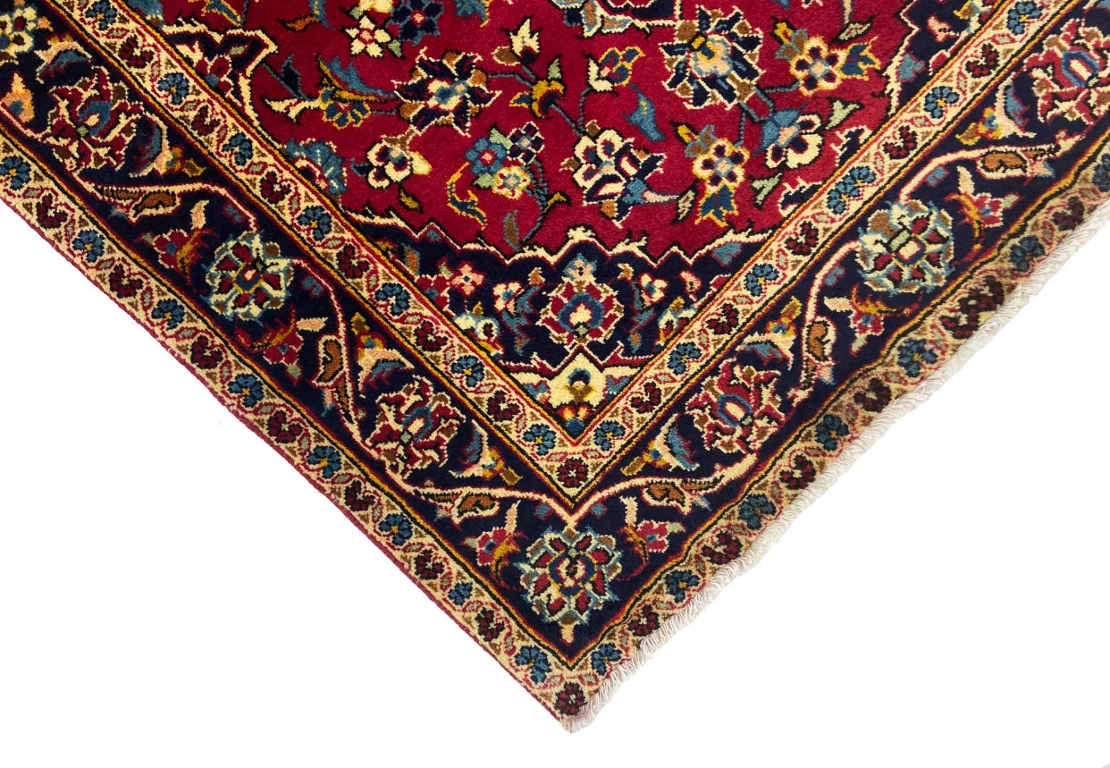 Kashan Perserteppich 154 × 98 cm aus Wolle, handgeknüpft