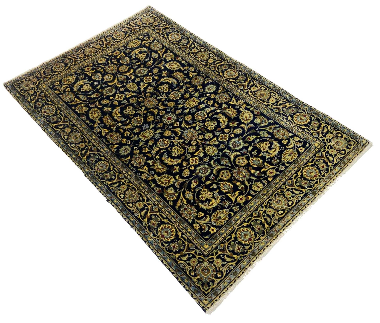Handgeknüpfter Kashan Perserteppich 169 × 111 cm