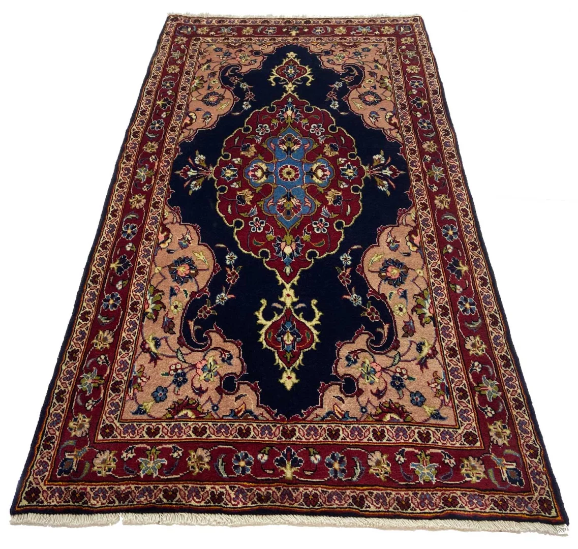 Kashan Perserteppich aus Iran, 185 × 100 cm
