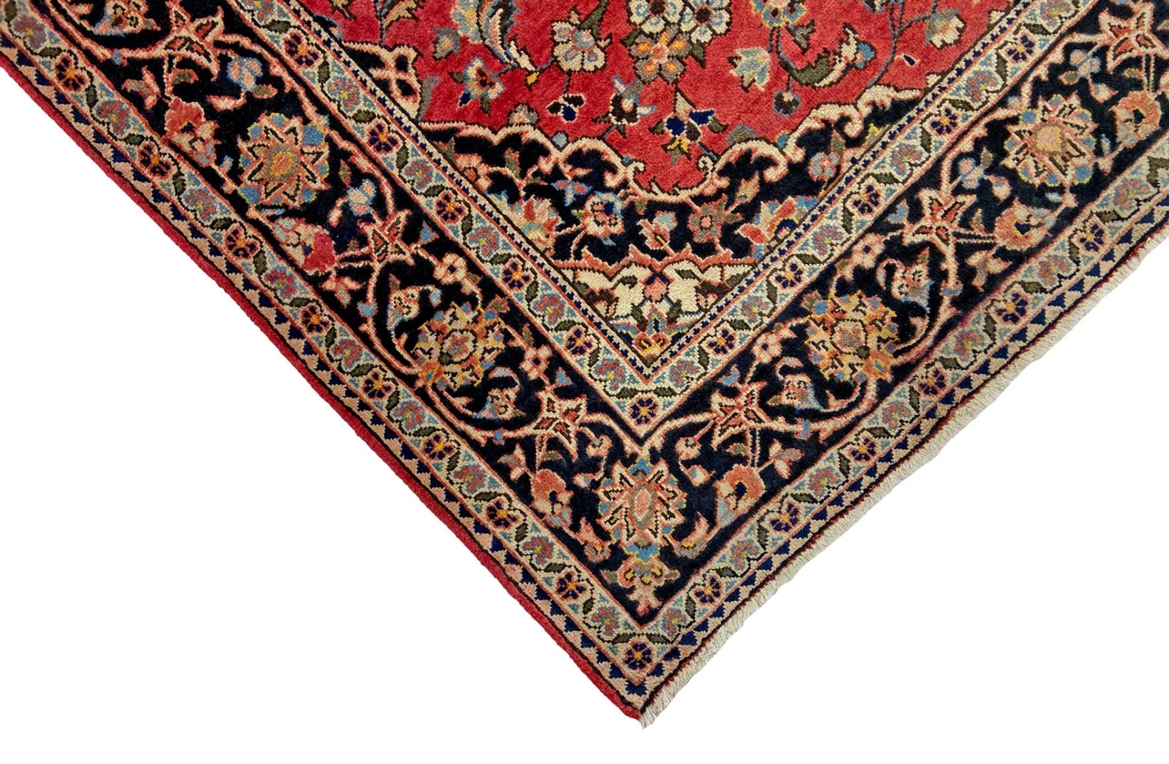 Handgeknüpfter Kashan Perserteppich 213 × 136 cm