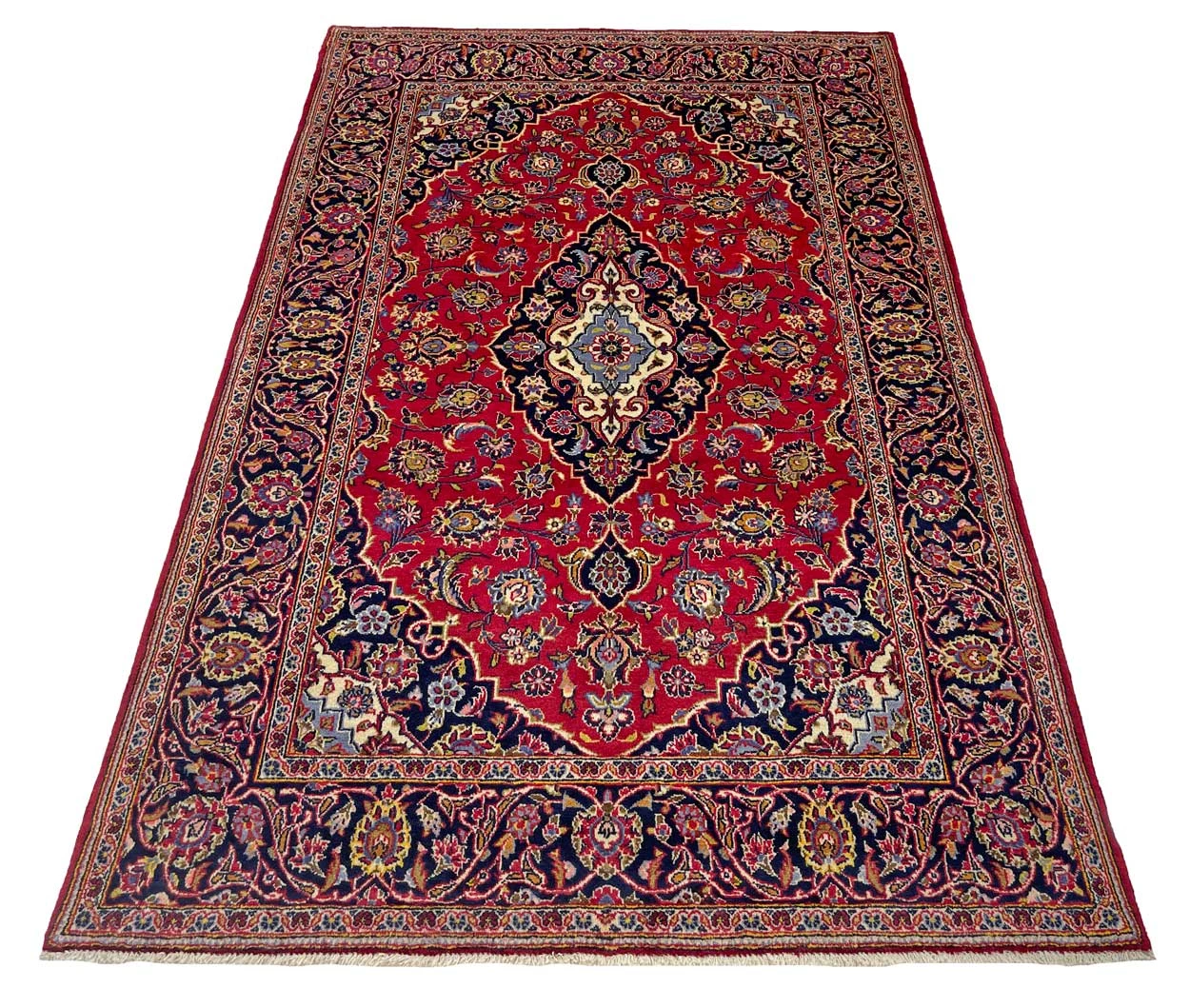 Kashan Perserteppich aus Iran, 217 × 138 cm