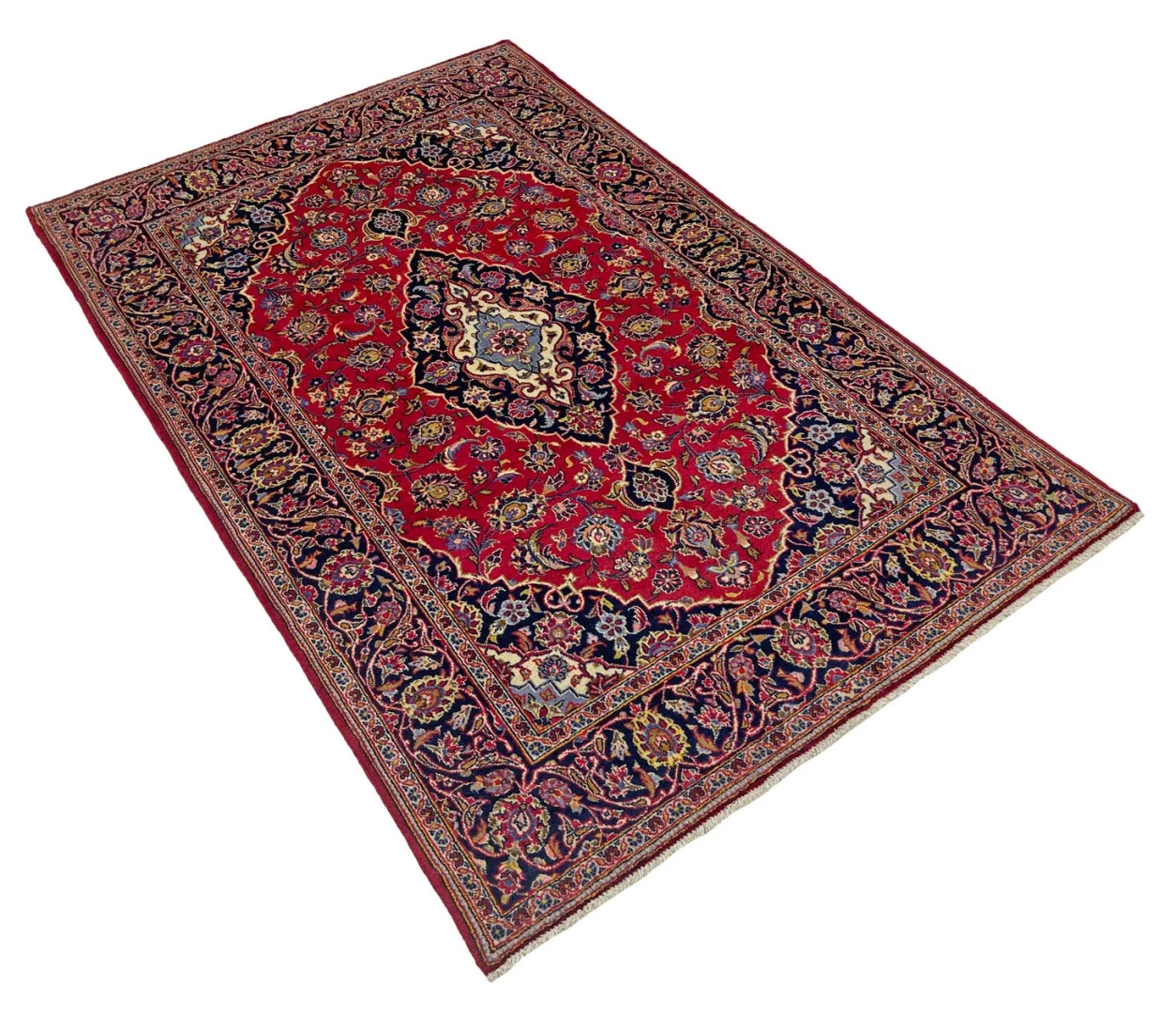 Kashan Perserteppich aus Iran, 217 × 138 cm