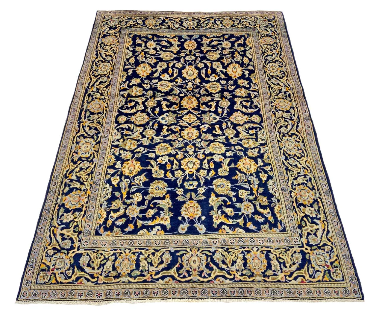 Kashan Perserteppich 217 × 146 cm aus Wolle, handgeknüpft