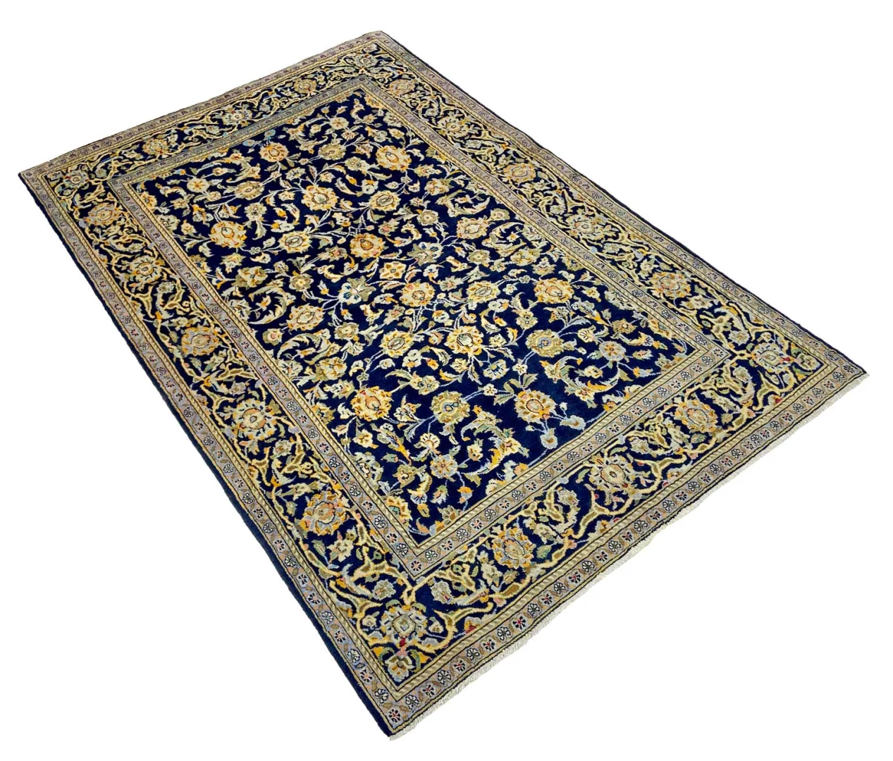Kashan Perserteppich 217 × 146 cm aus Wolle, handgeknüpft