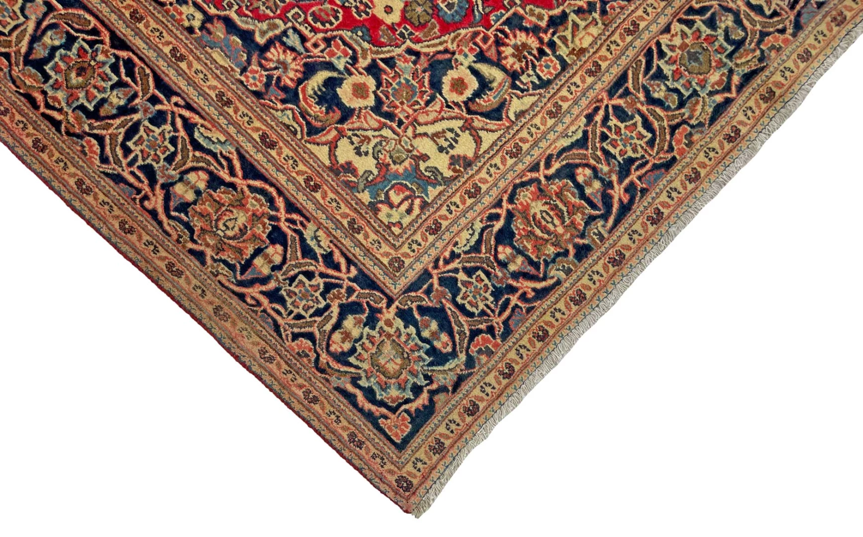 Handgeknüpfter Kashan Perserteppich, 220 × 139 cm, Wolle