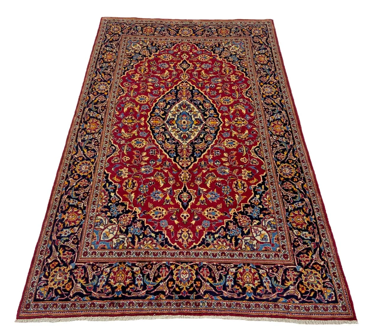 Handgeknüpfter Kashan Perserteppich 222 × 137 cm